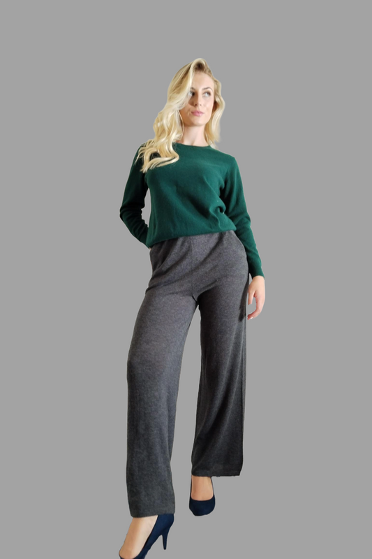 Women's Knitwear Pure Cashmere Crew Neck Jumper Green