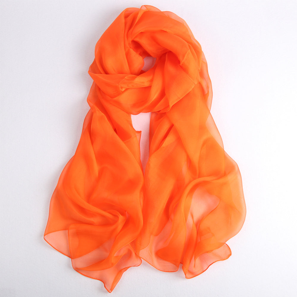 Rainbow Range Large Silk Scarf Orange – Vshine Silk and Shine