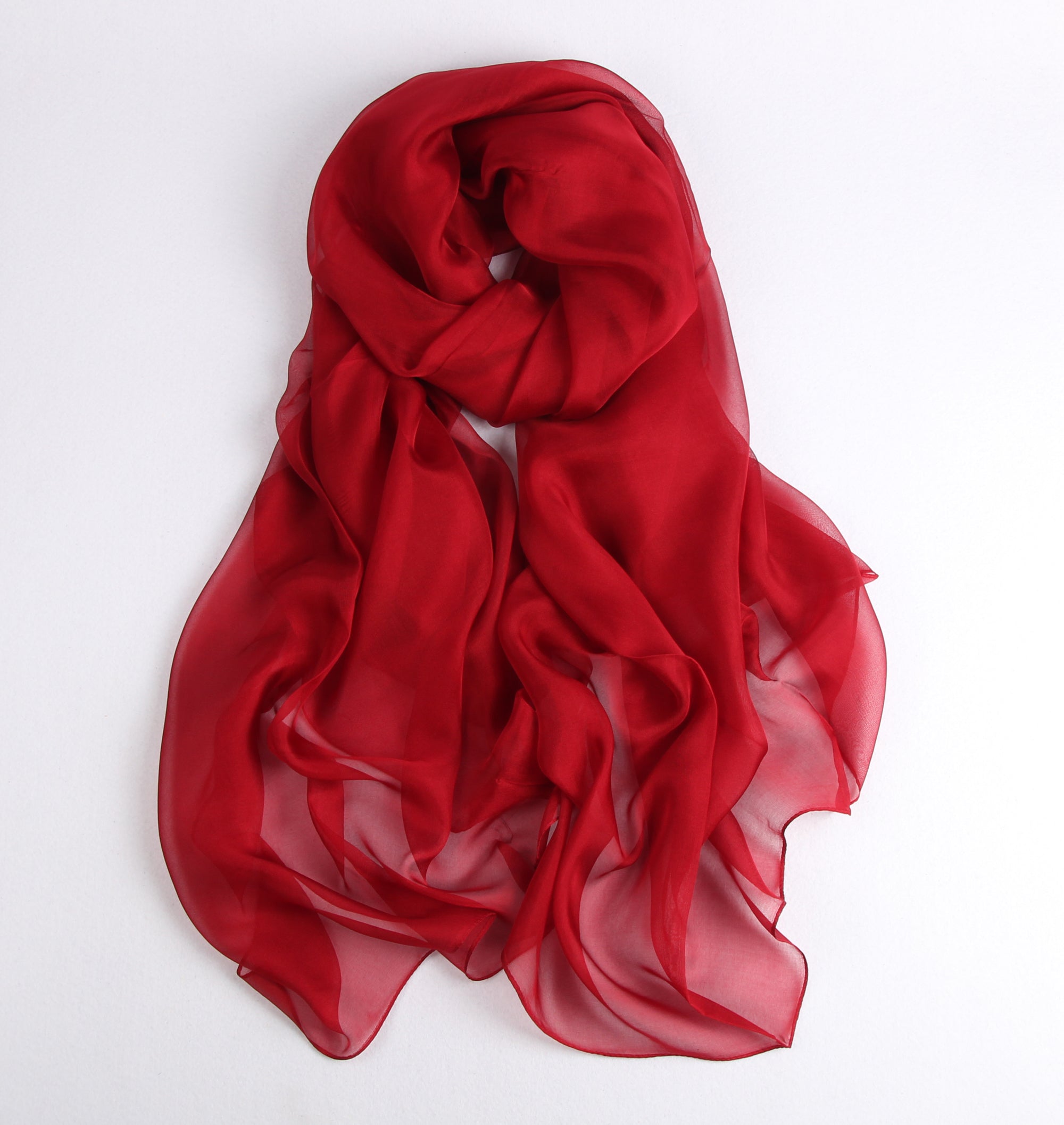 Vshine Silk and Shine | Rainbow Range| Large Silk Scarf Dark Red