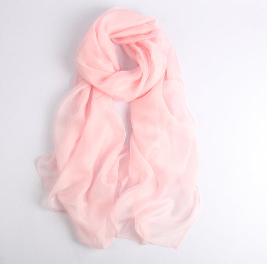 Large Silk Scarf Pink - Vshine Silk and Shine Fashion Accessories