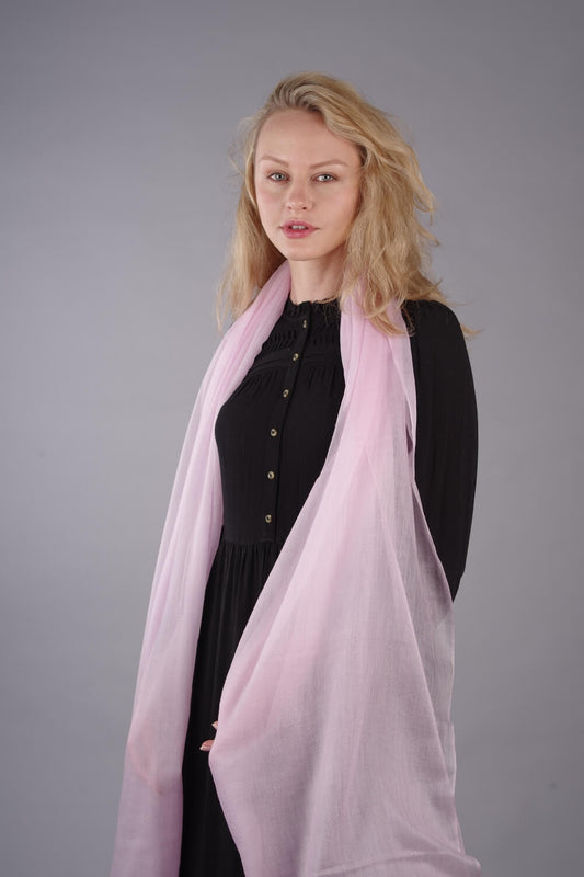 Extra Large Finest Cashmere Shawl Light Pink - Vshine Silk and Shine