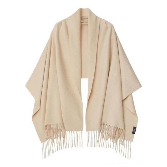 Vshine Silk and Shine Cashmere Shawl Beige
