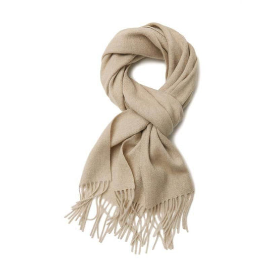 Cashmere Scarf Natural - Vshine Silk and Shine