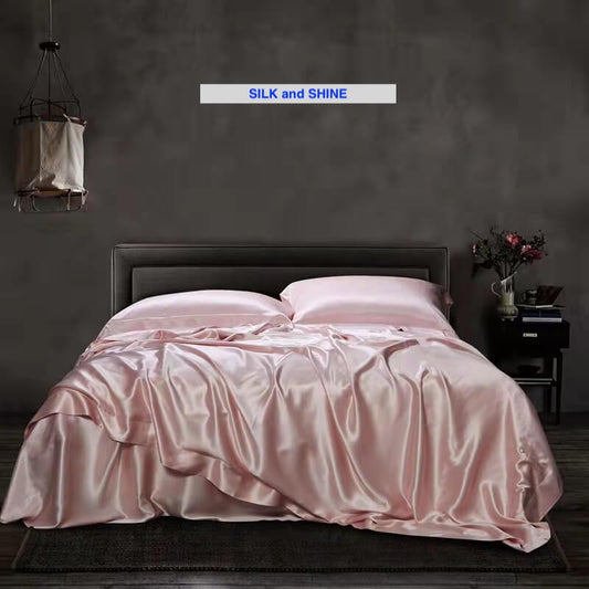 Luxury Vshine Silk and Shine Bedding Set Pure Lux Soft Pink - Vshine Silk and Shine