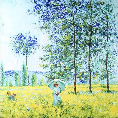 Oil Paint Silk Scarf| Oil Paint Spring Field - Vshine Silk and Shine