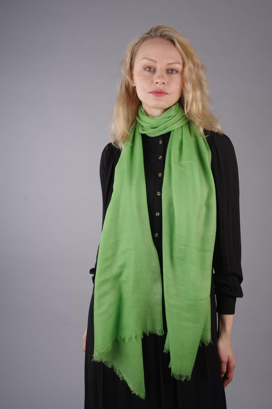 Extra Large Finest Cashmere Shawl Green - Vshine Silk and Shine
