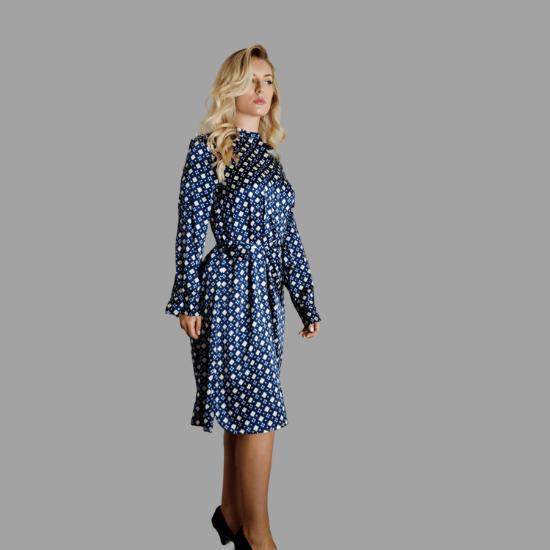 Silk Dress with Sleeves - Vshine Silk and Shine