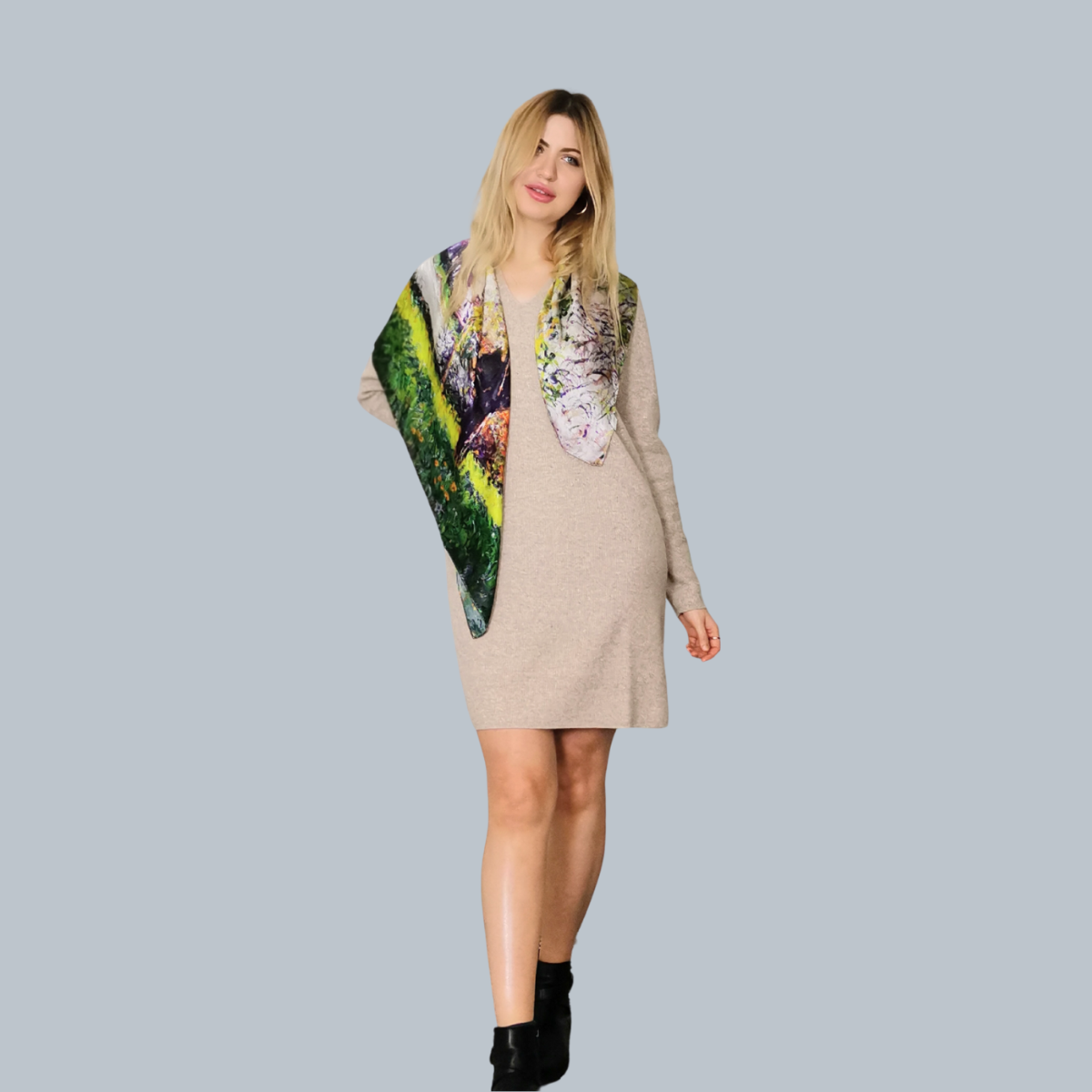 100% Silk Scarves - Vshine Silk and Shine