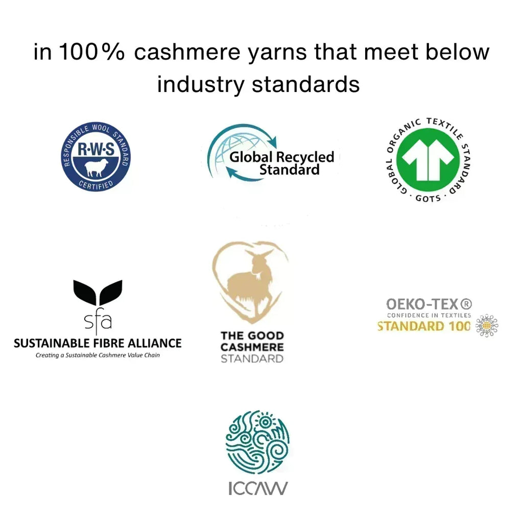 Pure Cashmere Yarn Certificates - Vshine Silk and Shine