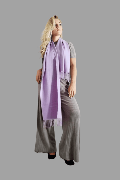 100% Cashmere Shawl in Lilac