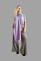 100% Cashmere Shawl in Lilac - Vshine Silk and Shine 