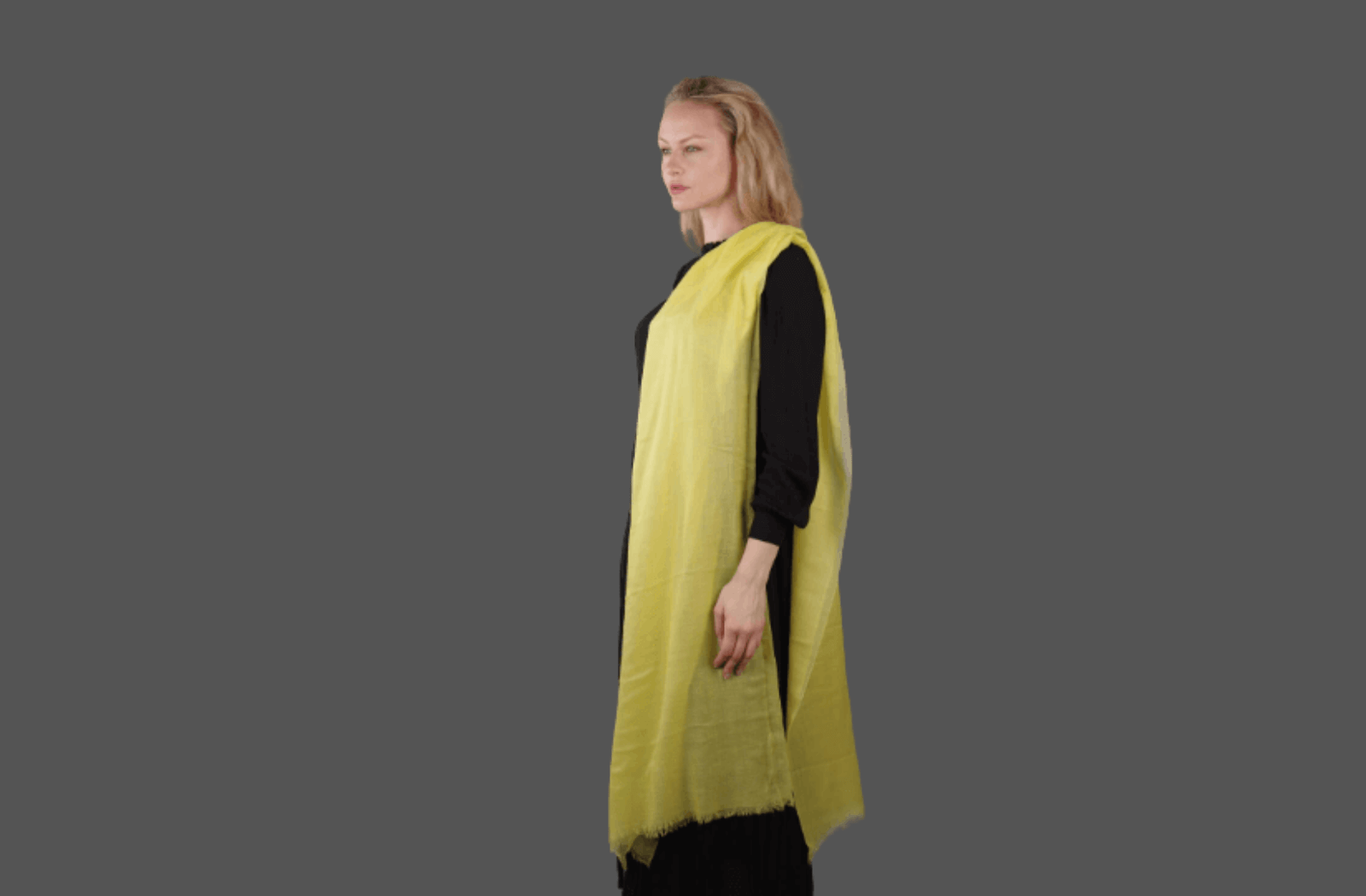 Vshine Silk and Shine Cashmere Shawl Primrose Yellow