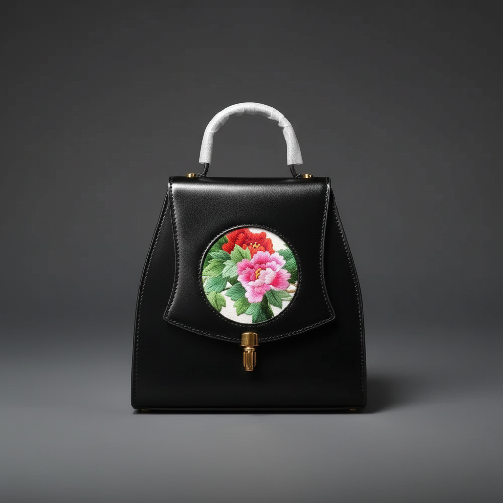 Silk Embroidery Handbag Wearable Art Vshine Silk and Shine