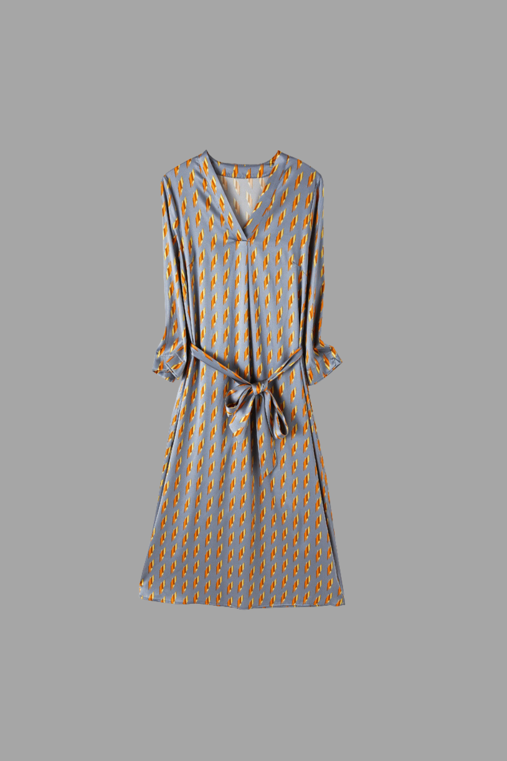 Petite Silk Dress — Diamond Lustre Grey | UK 8–10 / EU 36–38