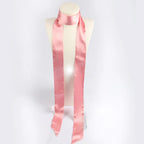 Skinny Satin Mulberry Silk Scarf Dusty Pink - Vshine Silk and Shine 