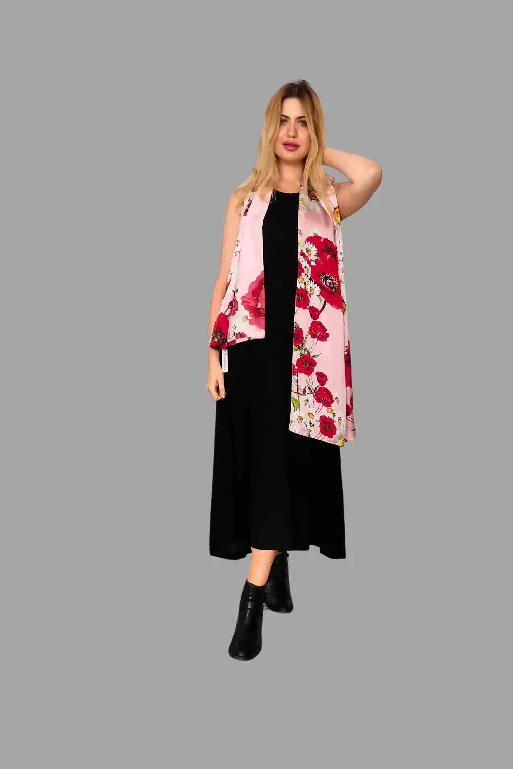 Silk Scarf Collecitons|Blossom Range|Poppy Daisy Design|Red|Long Silk Scarf - Vshine Silk and Shine 