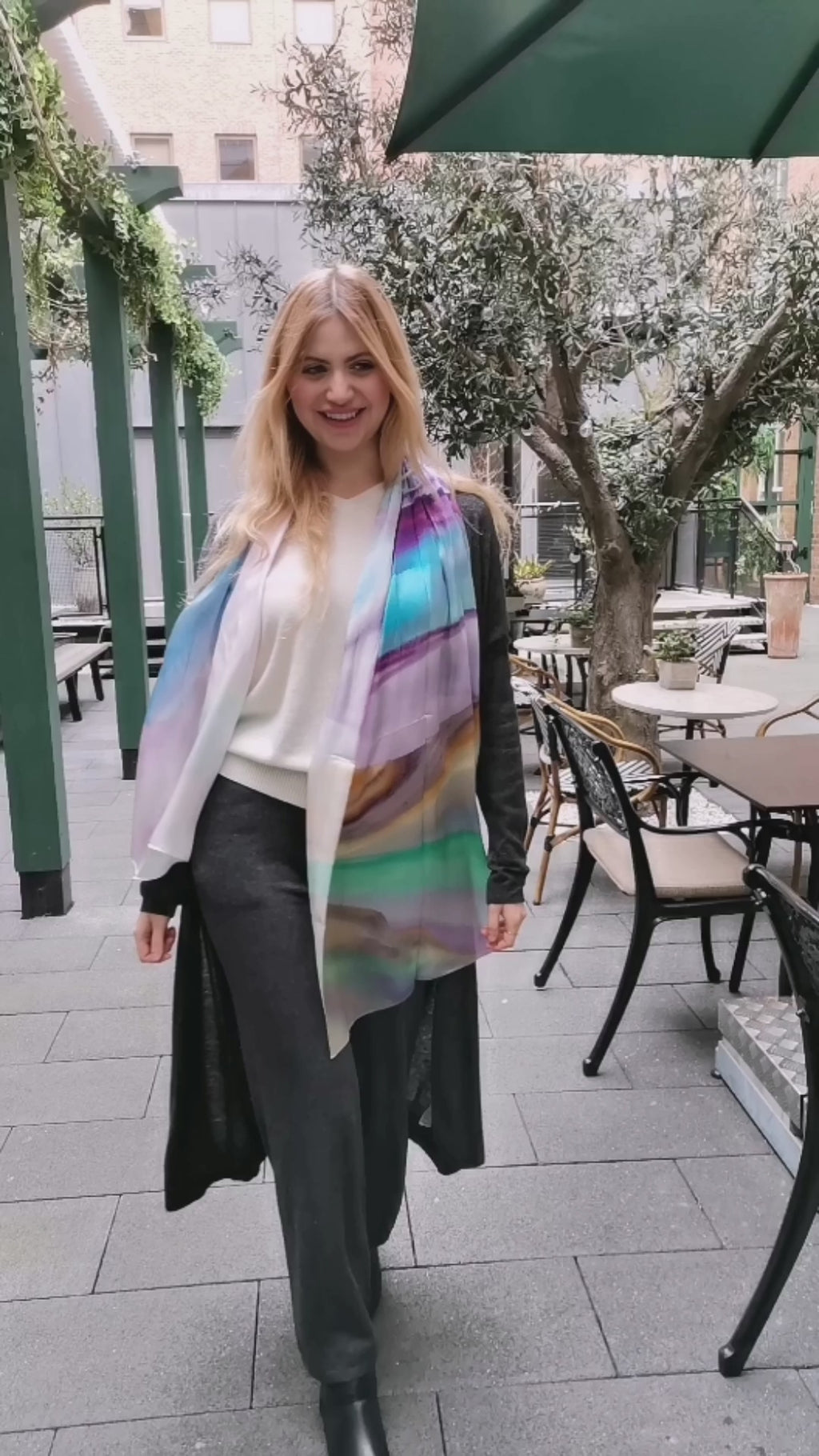 Pure Cashmere V-Neck Jumper White