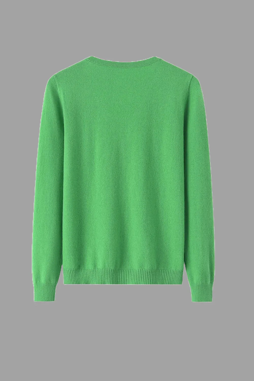 Pure Cashmere V-Neck Cardigan Green - Vshine Silk and Shine 