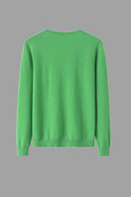 Pure Cashmere V-Neck Cardigan Green - Vshine Silk and Shine 
