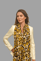 Rainbow Range|Animal Leopard Skin|Natural|Long Silk Scarf - Vshine Silk and Shine 