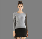Pure Cashmere Crew Neck Jumper - Vshine Silk and Shine 
