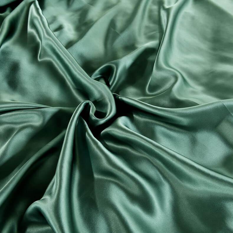 Luxury Silk and Shine Bedding Set Pure Lux Neutral Tone Lush Green - Vshine Silk and Shine 