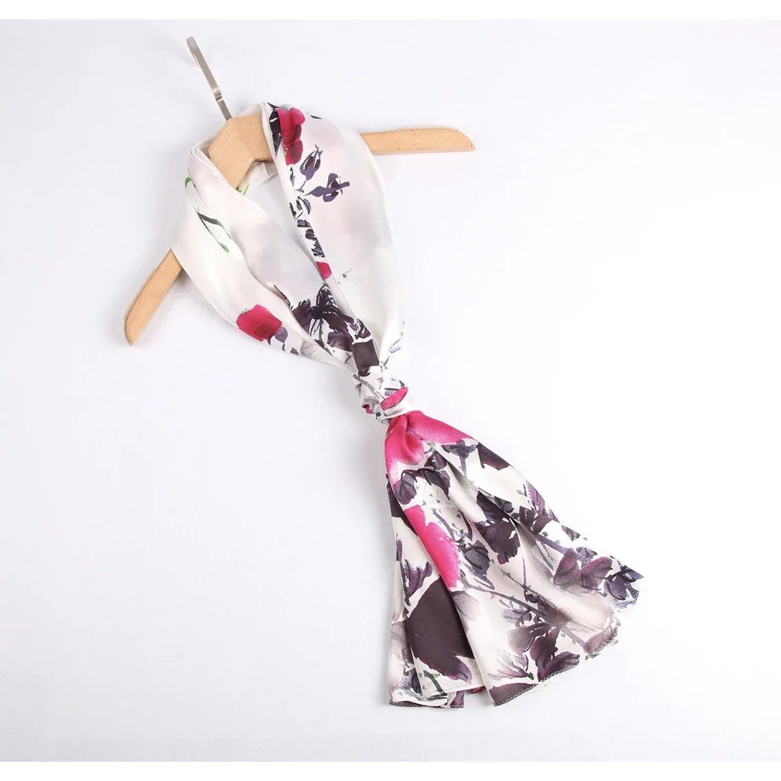 Silk Scarf Collecitons|Blossom Range|Water Paint|Red|Long Silk Scarf - Vshine Silk and Shine 