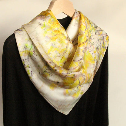 Oil Paint Silk Scarf| Willows of Vetheuil - Vshine Silk and Shine 