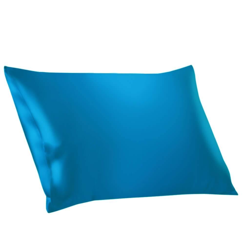 Vshine Silk and Shine 100% Mulberry Silk Pillowcases Envelope Bright Blue