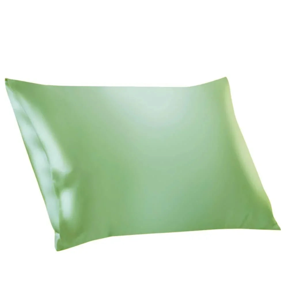 100% Mulberry Silk Pillowcases Envelope Pale Green - Vshine Silk and Shine 