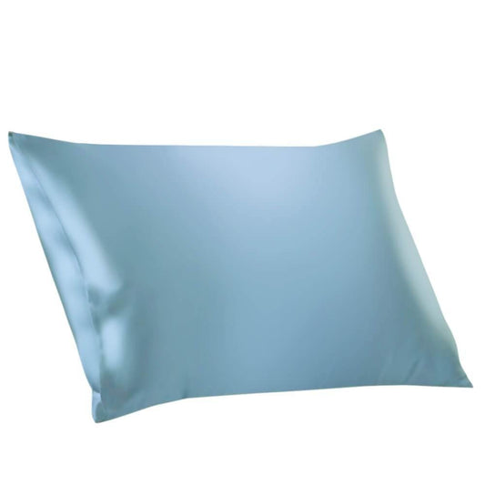 Vshine Silk and Shine 100% Mulberry Silk Pillowcases Envelope Sky Blue