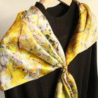 Oil Paint Silk Scarf| Willows of Vetheuil - Vshine Silk and Shine 