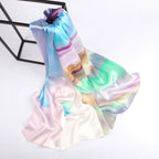 Silk Scarf Collecitons|Blossom Range|Rainbow Pastel Design|Long Silk Scarf - Vshine Silk and Shine 