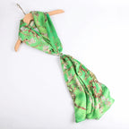 Silk Scarves|Blossom Range|Cherry Blossom Green - Vshine Silk and Shine 