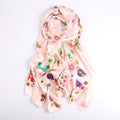 Silk Scarf Collections|Blossom Range|Garden Bliss|Cream|Long Silk Scarf - Vshine Silk and Shine 