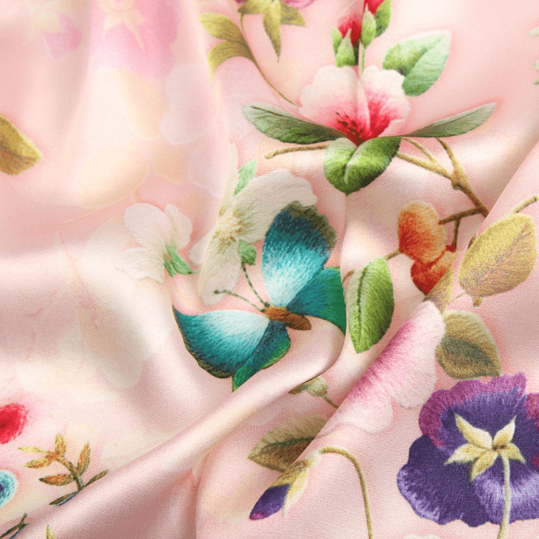 Vshine Silk and Shine Fashion Accessories|Silk Scarf Collections|Blossom Range|Garden Bliss|Cream|Long Silk Scarf
