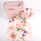 Silk Scarf Collections|Blossom Range|Garden Bliss|Cream|Long Silk Scarf - Vshine Silk and Shine 