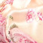 Silk Scarf Collections|Blossom Range|Geranium Design|Pink|Long Silk Scarf - Vshine Silk and Shine 