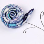 Small Square Silk Scarf|Versatile|Rose Blue Pink - Vshine Silk and Shine 