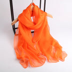 Rainbow Range| Large Silk Scarf Orange - Vshine Silk and Shine 