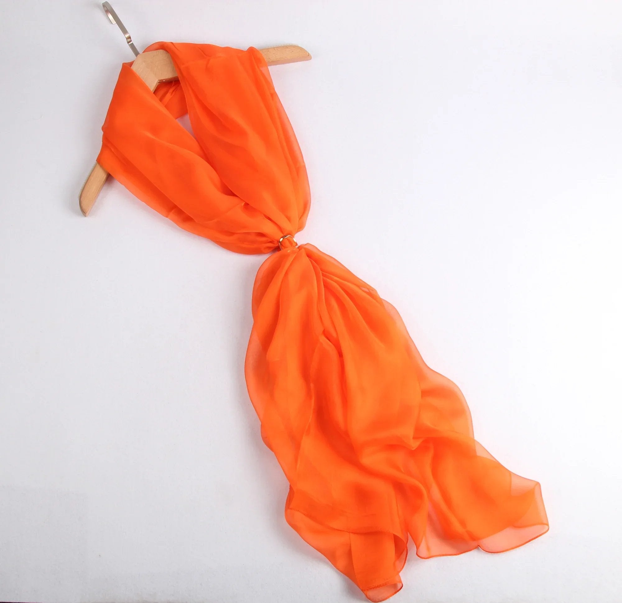 Rainbow Range| Large Silk Scarf Orange - Vshine Silk and Shine 