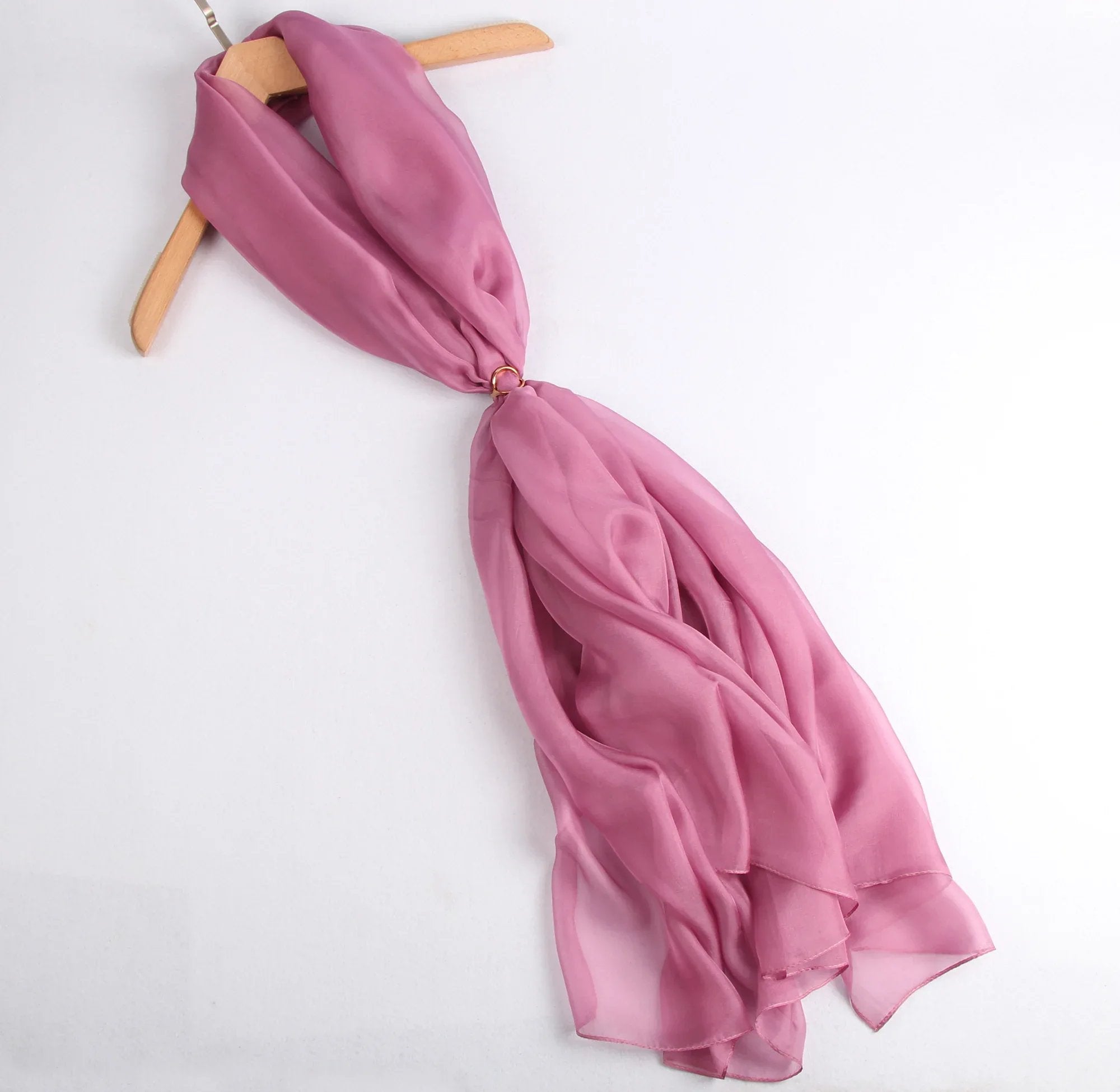 Rainbow Range| Large Silk Scarf Dusty Pink - Vshine Silk and Shine 
