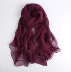 Rainbow Range| Large Silk Scarf Maroon - Vshine Silk and Shine 