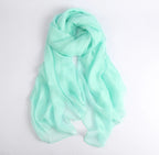 Rainbow Range| Large Silk Scarf Green - Vshine Silk and Shine 