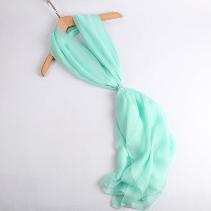 Large Silk Scarf Green - Vshine Silk and Shine Fashion Accessories