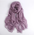 Rainbow Range| Large Silk Scarf Dark Lilac - Vshine Silk and Shine 