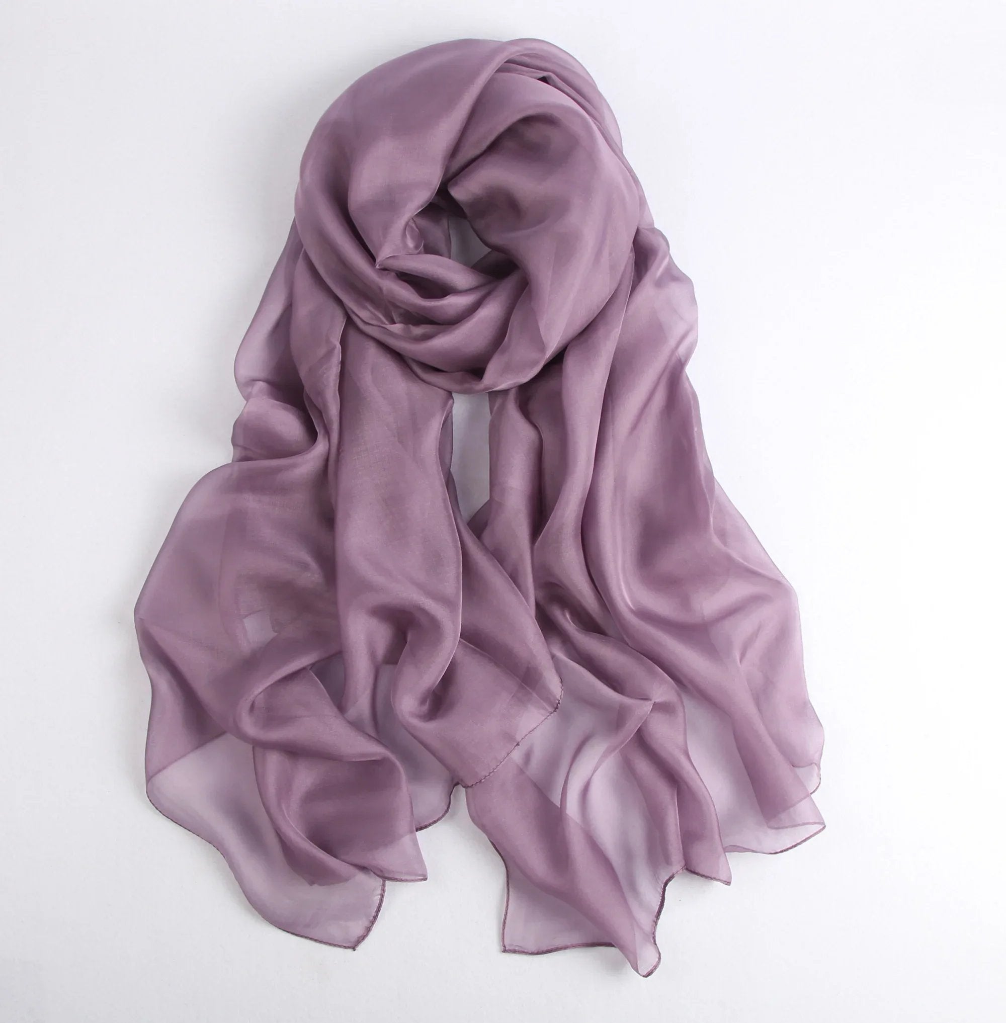 Rainbow Range| Large Silk Scarf Dark Lilac - Vshine Silk and Shine 