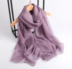 Rainbow Range| Large Silk Scarf Dark Lilac - Vshine Silk and Shine 