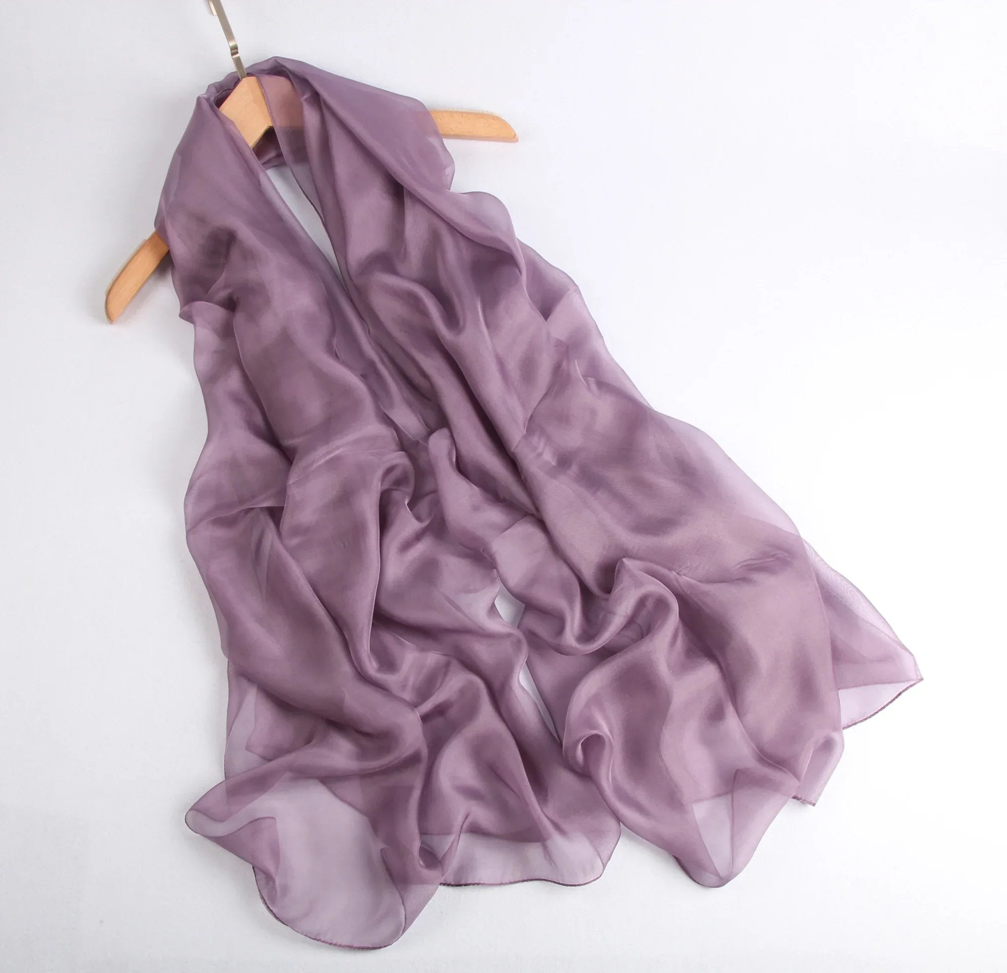 Rainbow Range| Large Silk Scarf Dark Lilac - Vshine Silk and Shine 