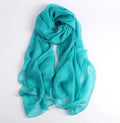 Rainbow Range| Large Silk Scarf Turquoise - Vshine Silk and Shine 